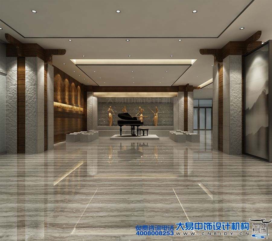 北京國際酒店新中式裝修風格設計古今藝術文化的碰撞