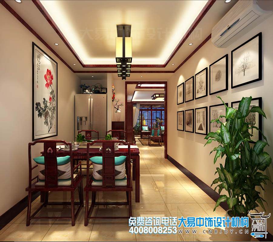 餐廳簡(jiǎn)約中式設(shè)計(jì)效果圖