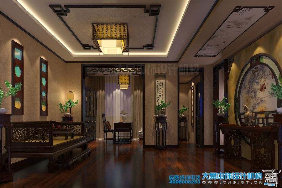 遼寧盤錦220平米別墅設計，感受中式別墅裝修的氣息