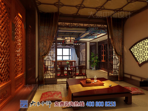 古典中式設計茶樓以純色醇香設計為元素構建