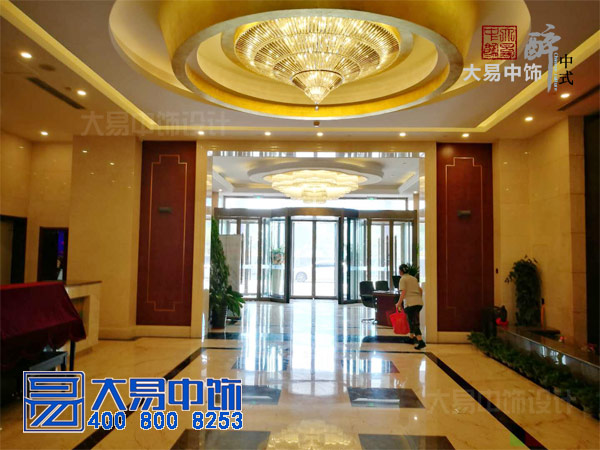 中式酒店裝修竣工現場 國際大酒店中式設計